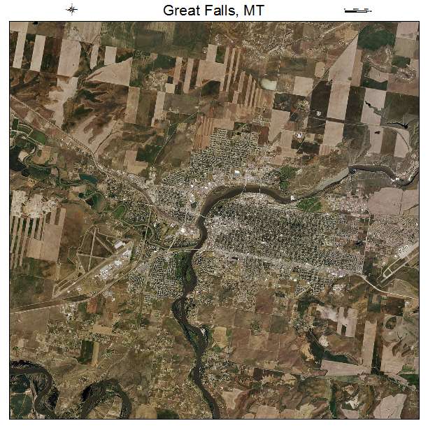 Great Falls, MT air photo map