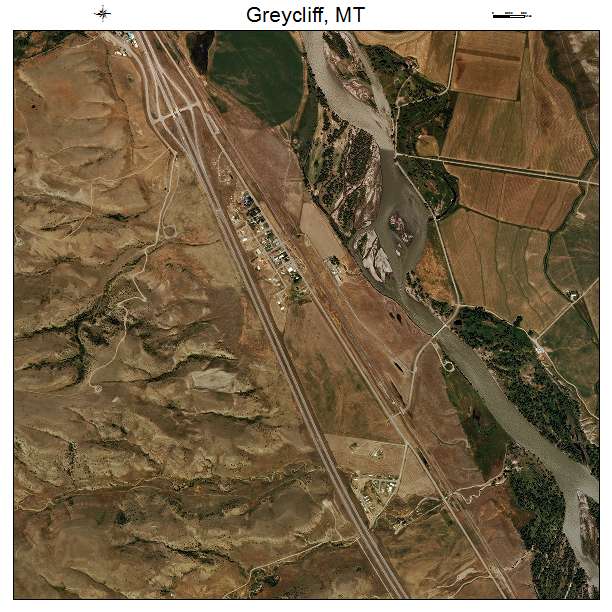 Greycliff, MT air photo map