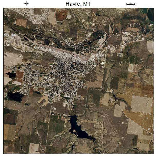 Havre, MT air photo map