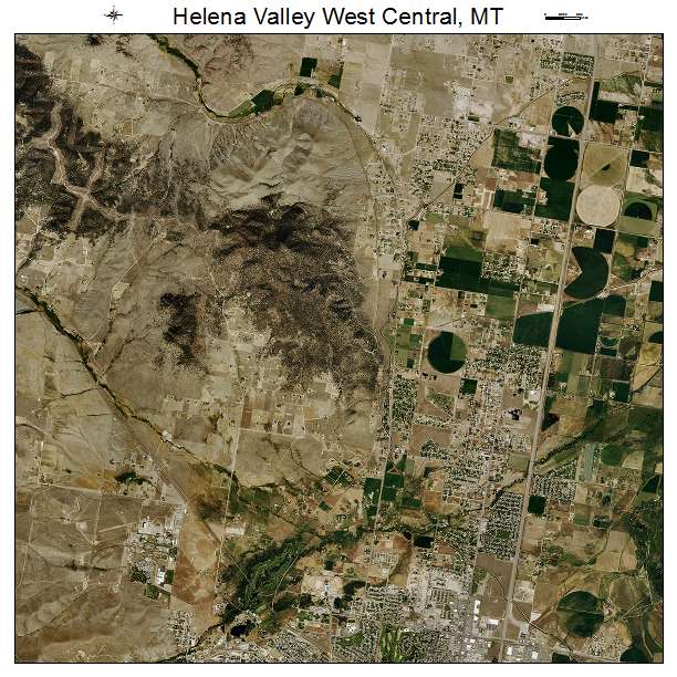 Helena Valley West Central, MT air photo map