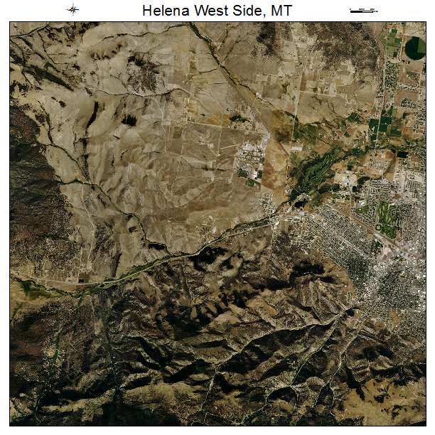 Helena West Side, MT air photo map