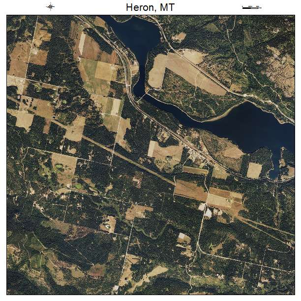 Heron, MT air photo map