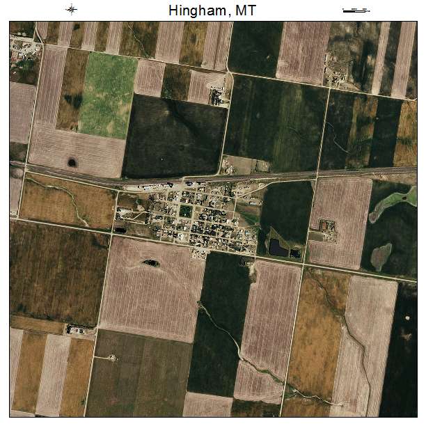 Hingham, MT air photo map
