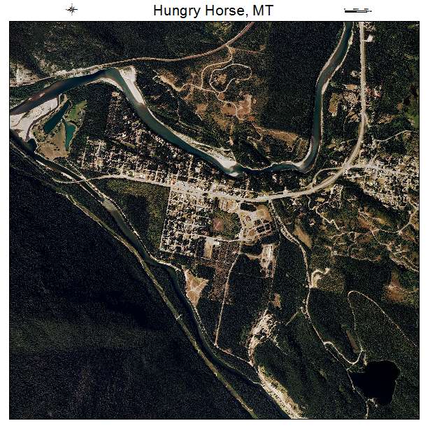 Hungry Horse, MT air photo map