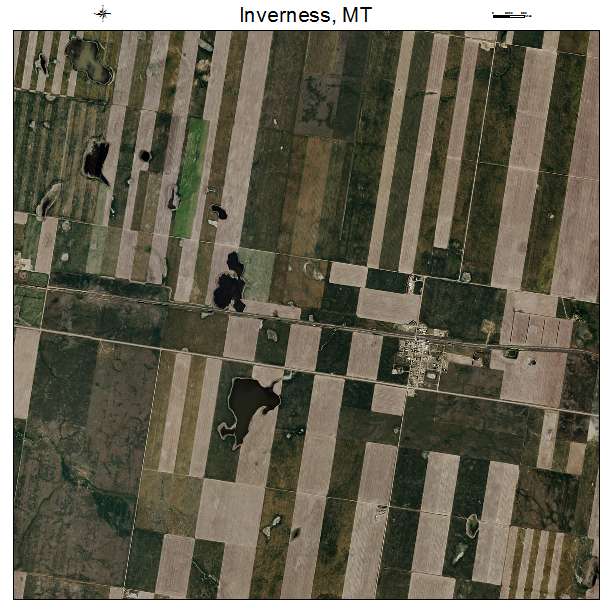 Inverness, MT air photo map