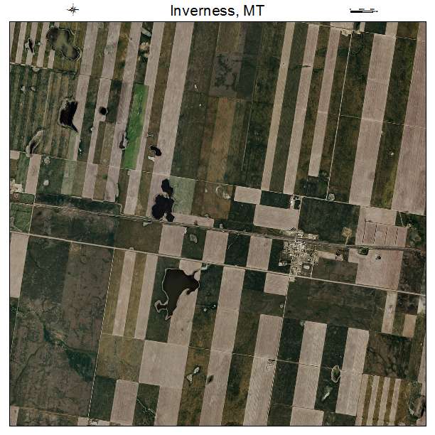 Inverness, MT air photo map