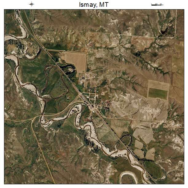 Ismay, MT air photo map