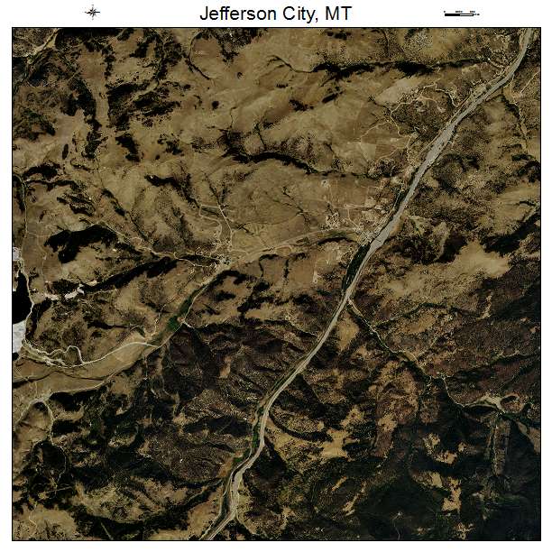 Jefferson City, MT air photo map