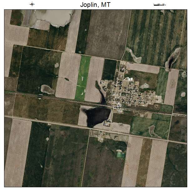 Joplin, MT air photo map