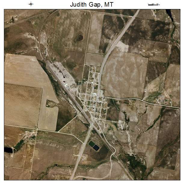 Judith Gap, MT air photo map