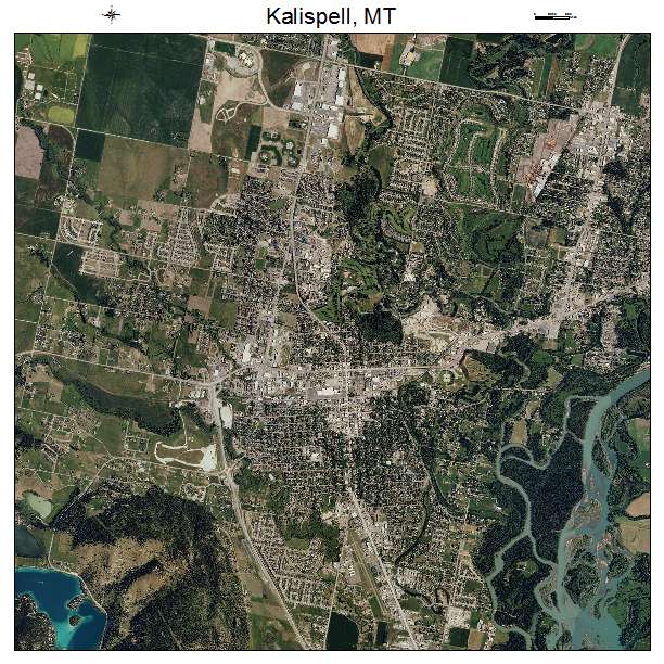 Kalispell, MT air photo map