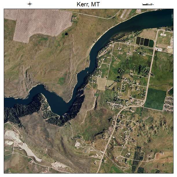 Kerr, MT air photo map