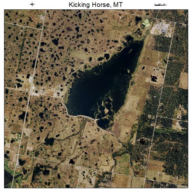 Kicking Horse, MT air photo map