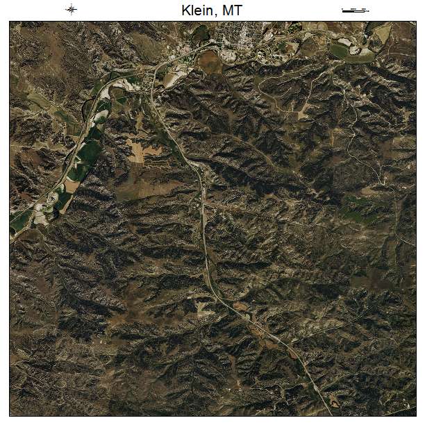 Klein, MT air photo map