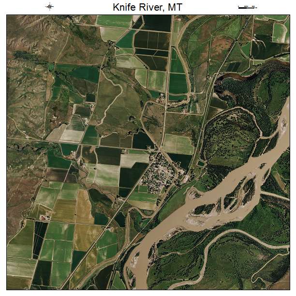 Knife River, MT air photo map