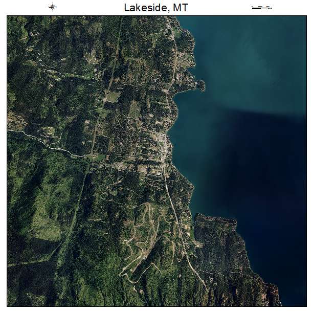 Lakeside, MT air photo map