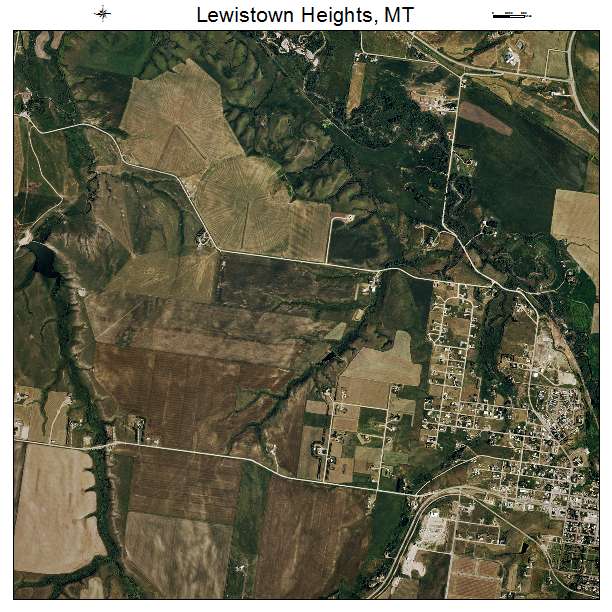 Lewistown Heights, MT air photo map