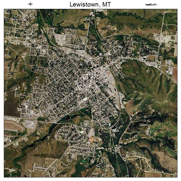 Lewistown, MT air photo map
