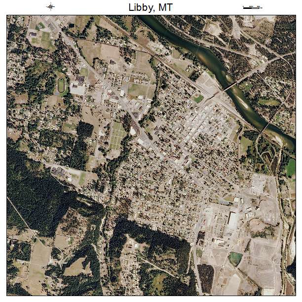 Libby, MT air photo map