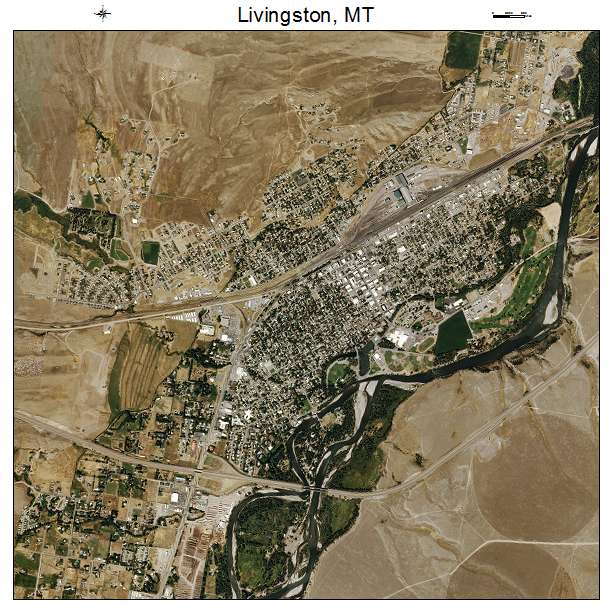 Livingston, MT air photo map