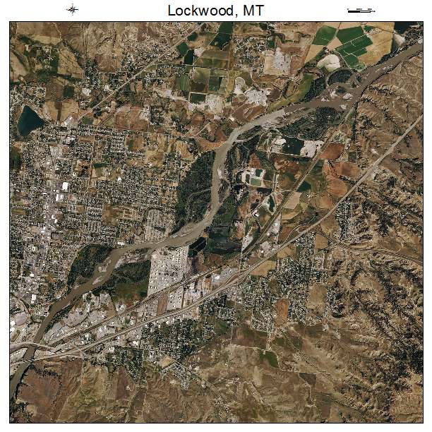 Lockwood, MT air photo map