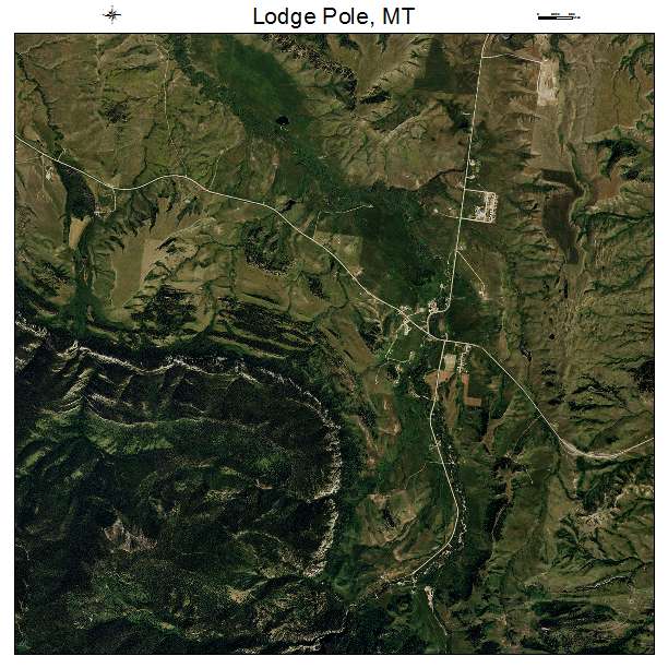 Lodge Pole, MT air photo map