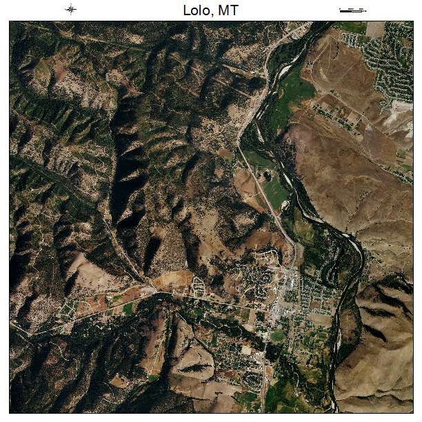 Lolo, MT air photo map