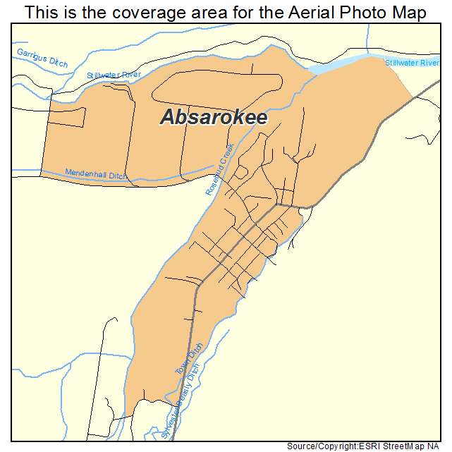 Absarokee, MT location map 