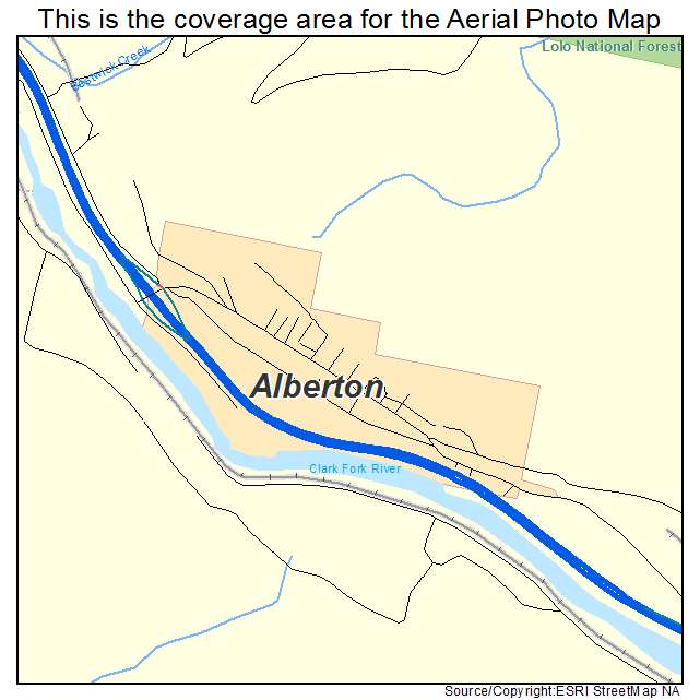 Alberton, MT location map 