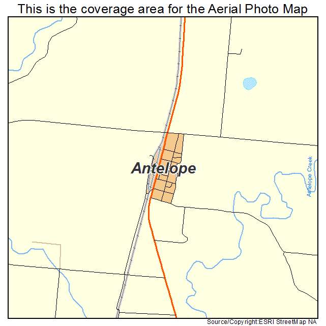 Aerial Photography Map of Antelope, MT Montana