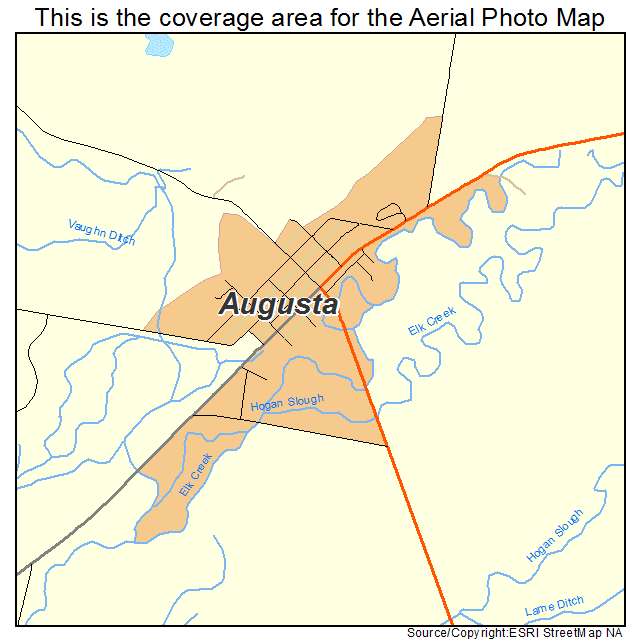 Augusta, MT location map 