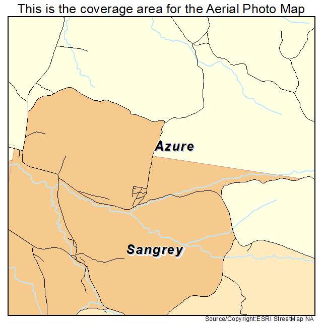 Azure, MT location map 