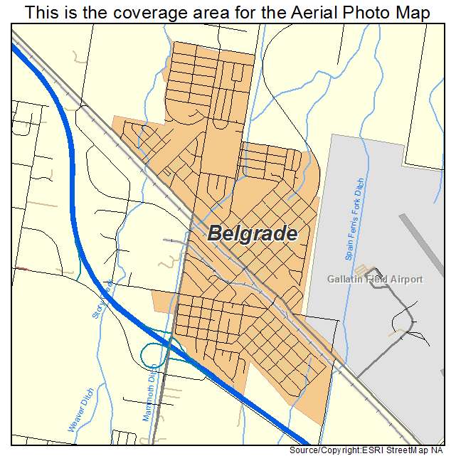 Belgrade, MT location map 