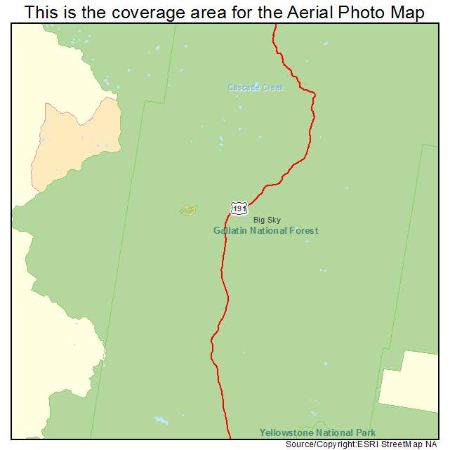 Big Sky, MT location map 