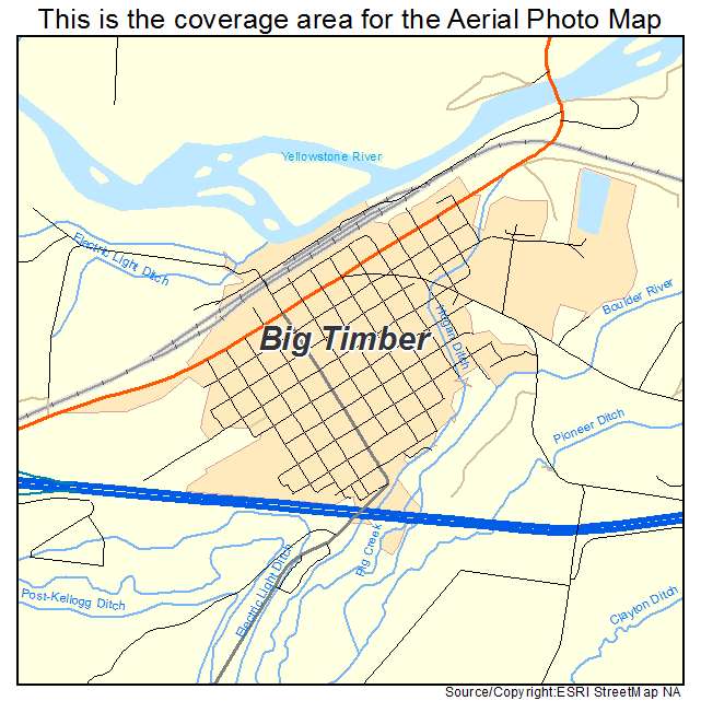 Big Timber, MT location map 