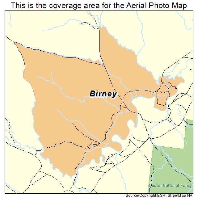 Birney, MT location map 