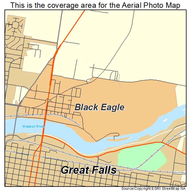 Black Eagle, MT location map 