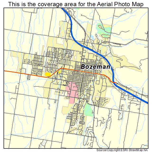 Bozeman, MT location map 