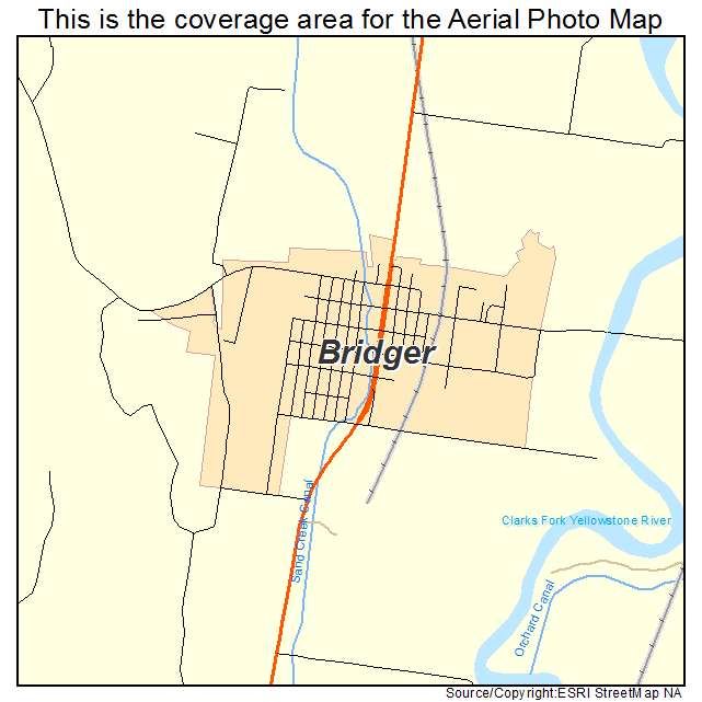 Bridger, MT location map 