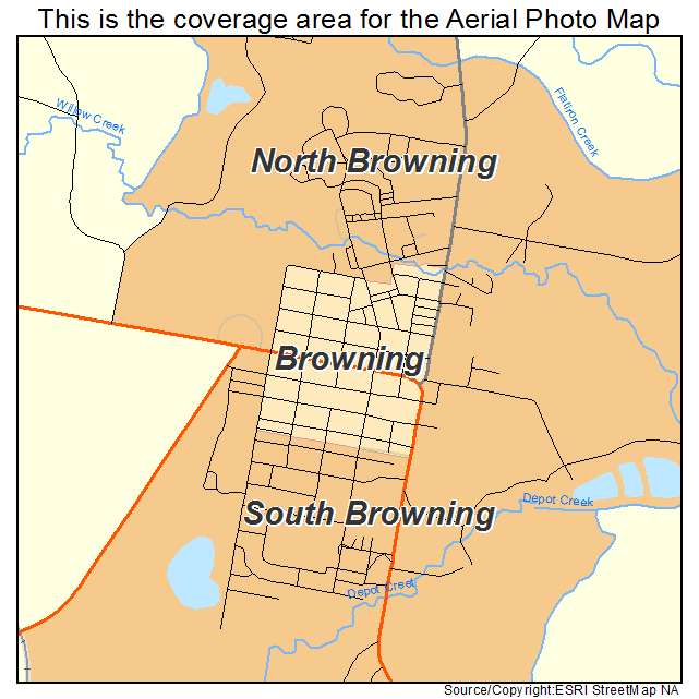 Browning, MT location map 