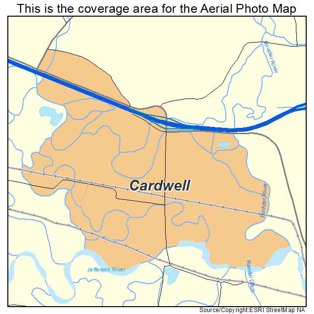 Cardwell, MT location map 