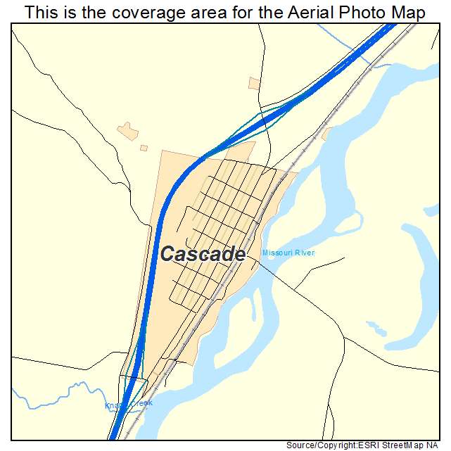 Cascade, MT location map 