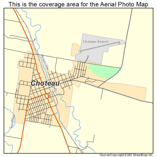 Choteau, MT location map 
