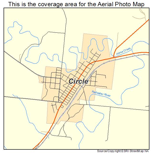 Circle, MT location map 