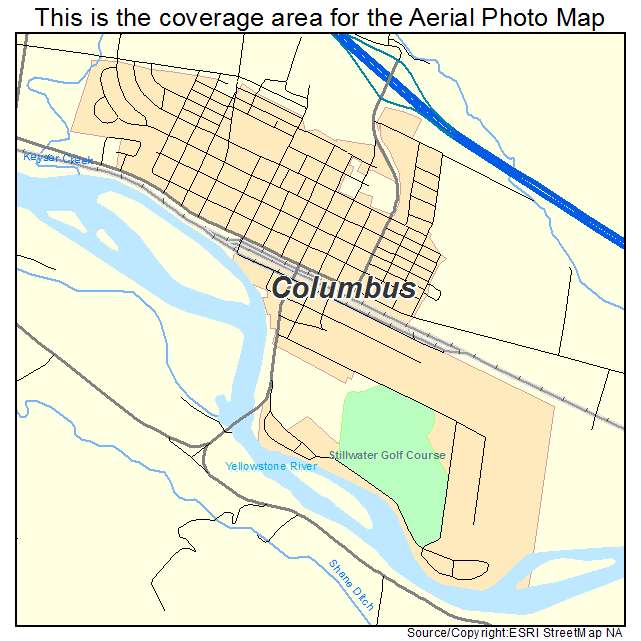 Columbus, MT location map 