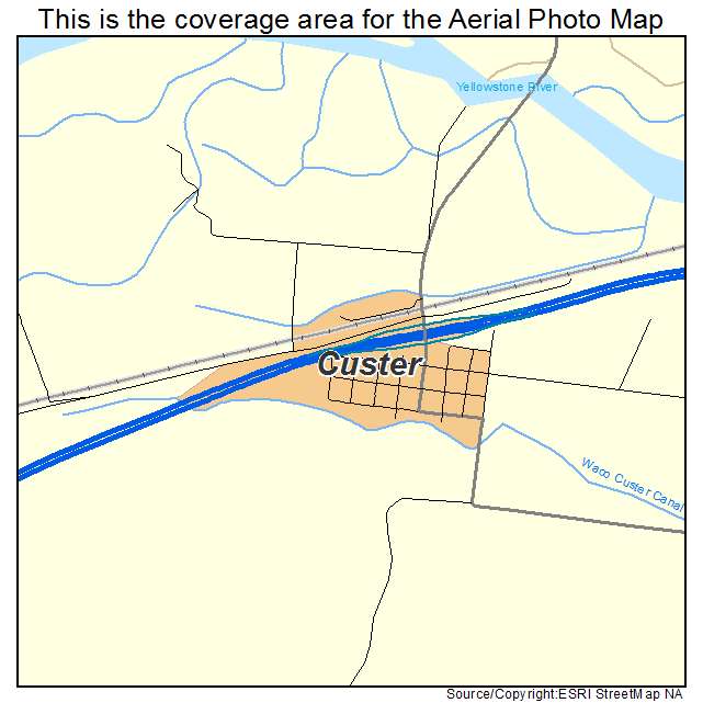 Custer, MT location map 