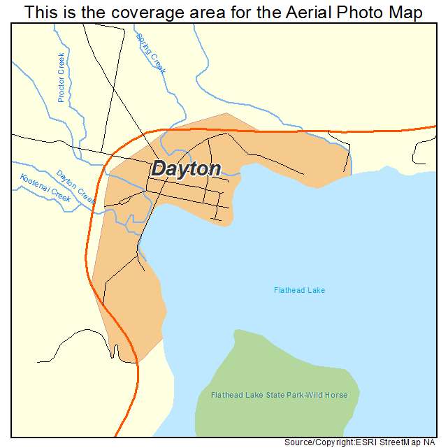 Dayton, MT location map 