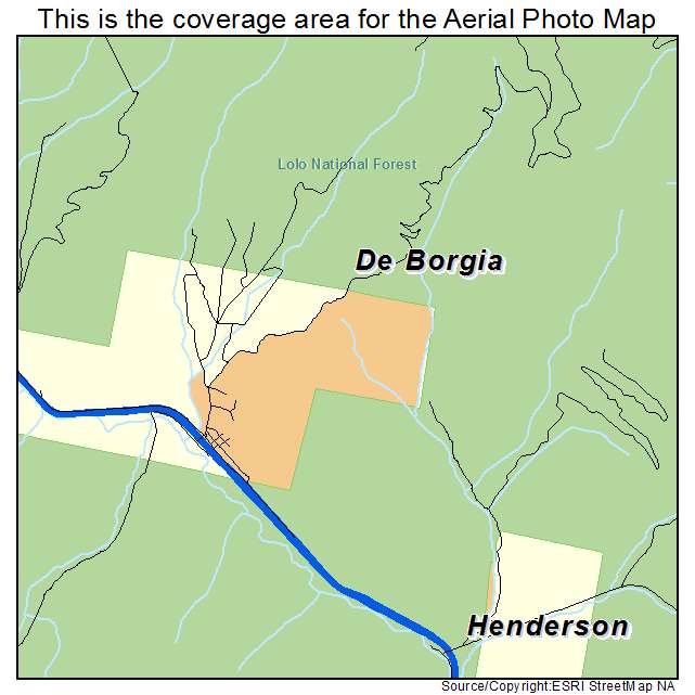 De Borgia, MT location map 