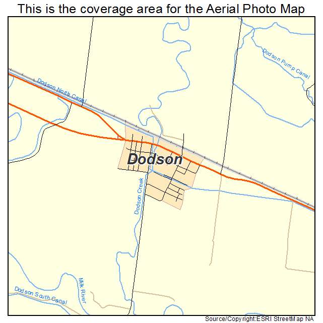 Dodson, MT location map 