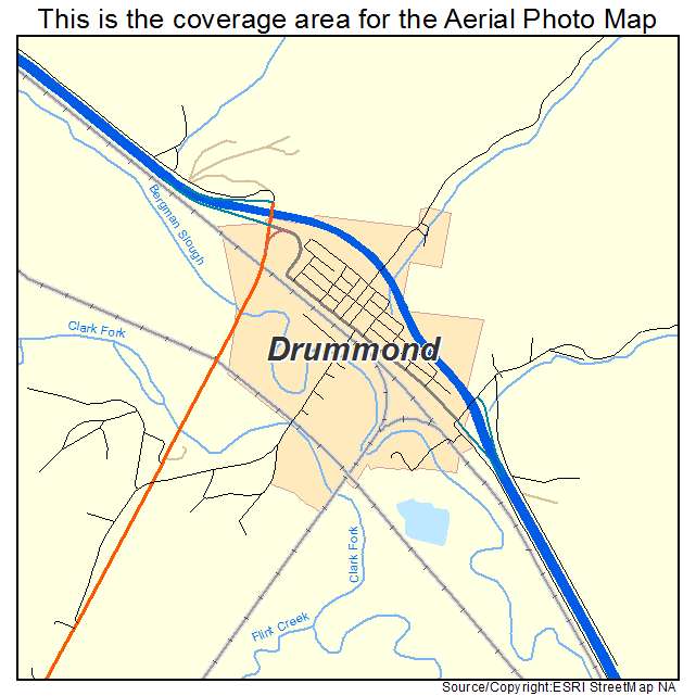 Drummond, MT location map 